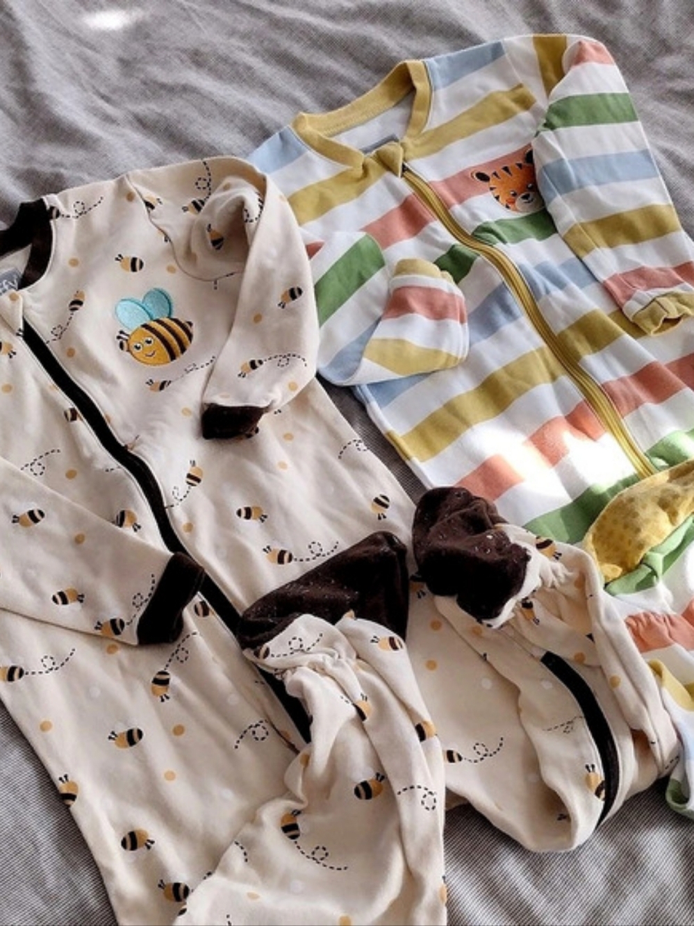 Tuffy Baby Toddler Footed Pajama Set Multicolor